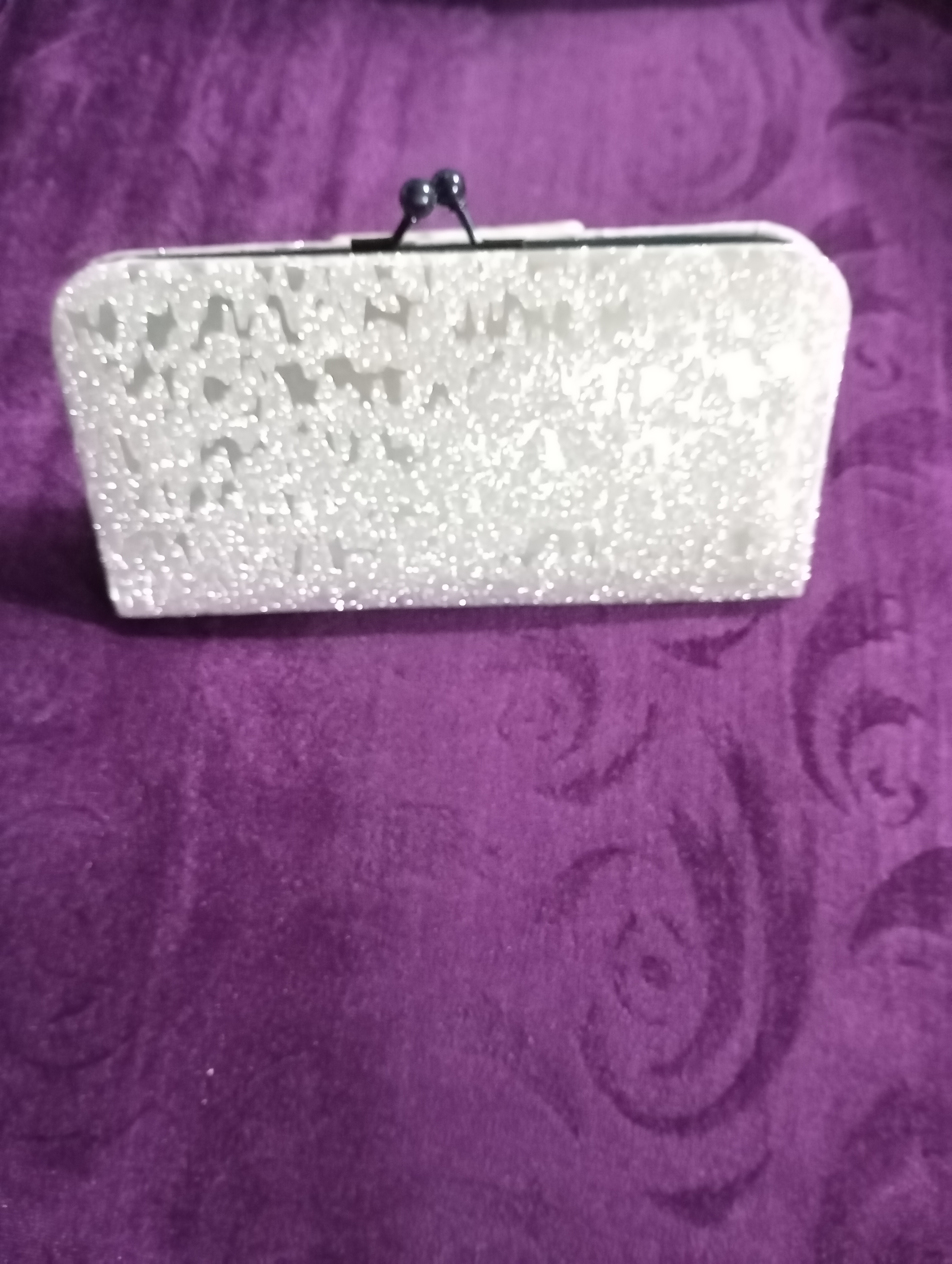 Stylish and Fashionable Clutch Silver Colour For Women - For Party